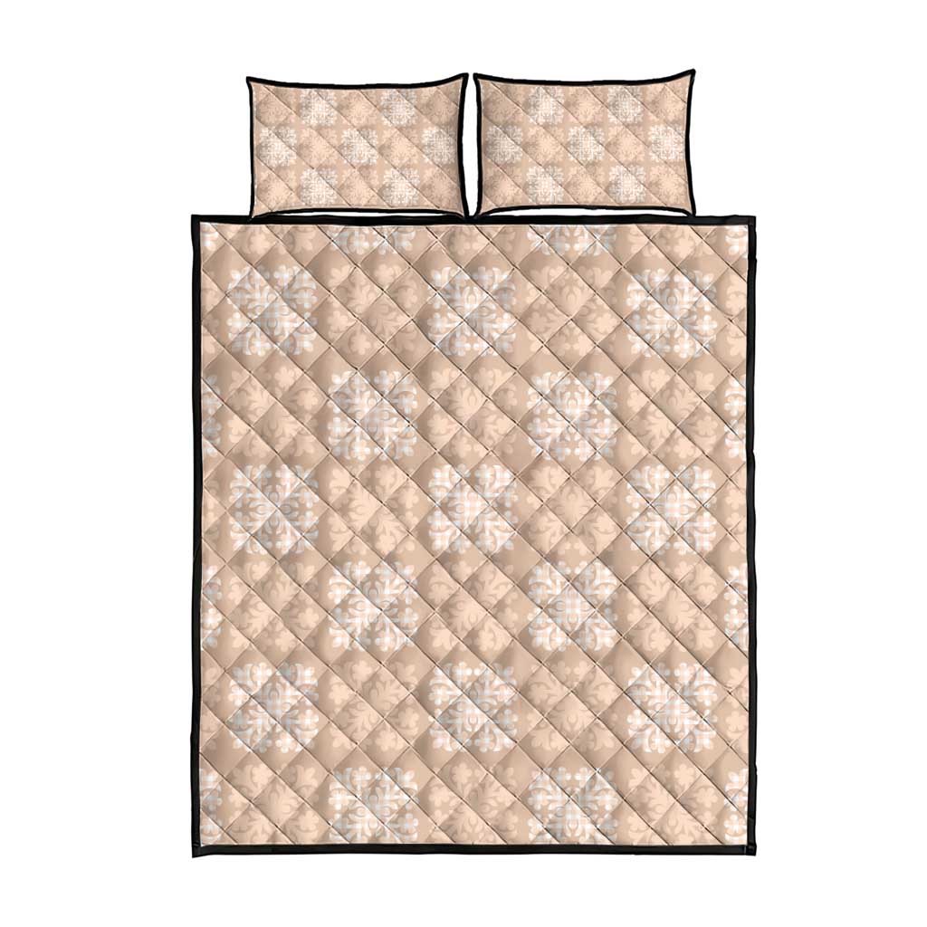 Beige Palaka Quilt Hawaii Quilt Bed Set Traditional Hawaii-plaid Pattern LT14 - Polynesian Pride