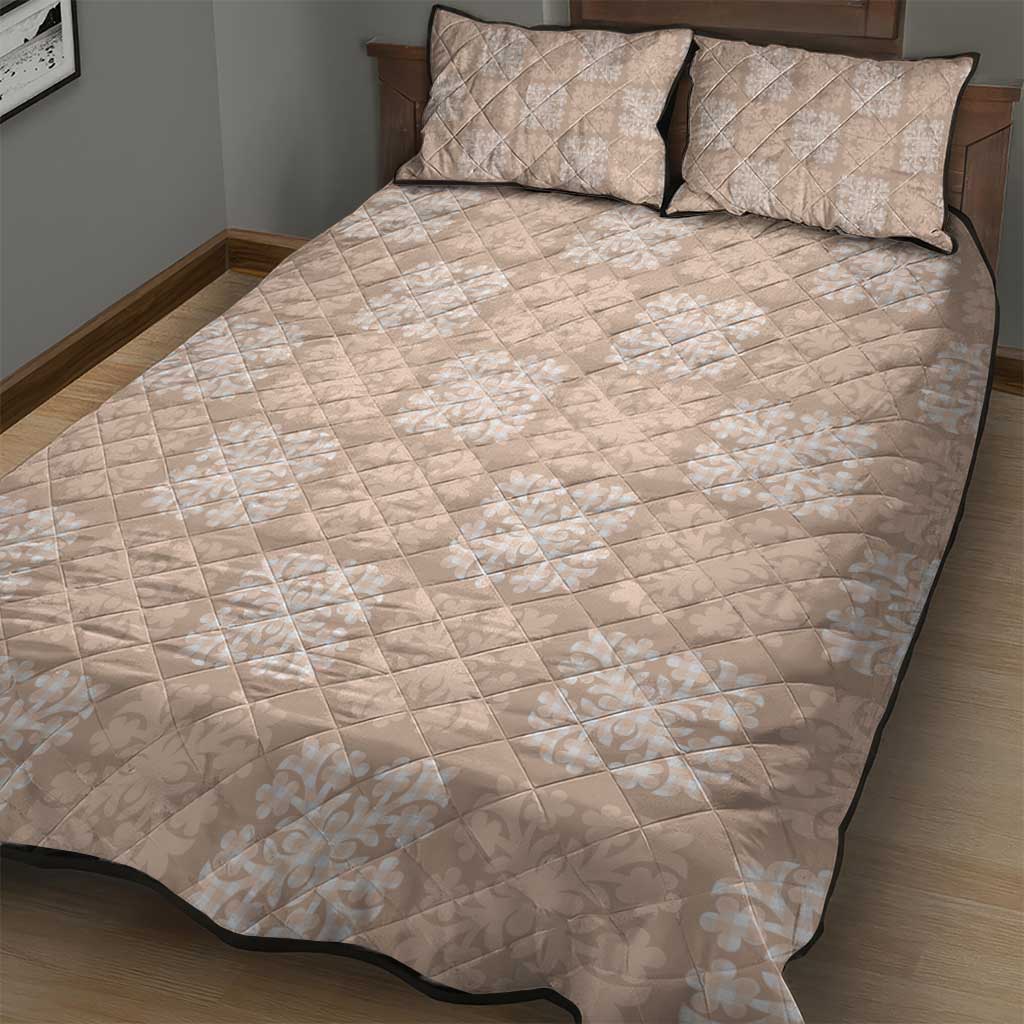 Beige Palaka Quilt Hawaii Quilt Bed Set Traditional Hawaii-plaid Pattern LT14 - Polynesian Pride