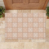 Beige Palaka Quilt Hawaii Rubber Doormat Traditional Hawaii-plaid Pattern LT14 Beige - Polynesian Pride