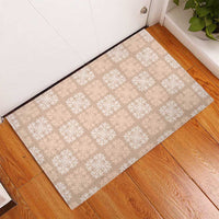 Beige Palaka Quilt Hawaii Rubber Doormat Traditional Hawaii-plaid Pattern LT14 - Polynesian Pride