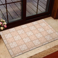 Beige Palaka Quilt Hawaii Rubber Doormat Traditional Hawaii-plaid Pattern LT14 - Polynesian Pride