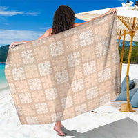Beige Palaka Quilt Hawaii Sarong Traditional Hawaii-plaid Pattern LT14 One Size 44 x 66 inches Beige - Polynesian Pride