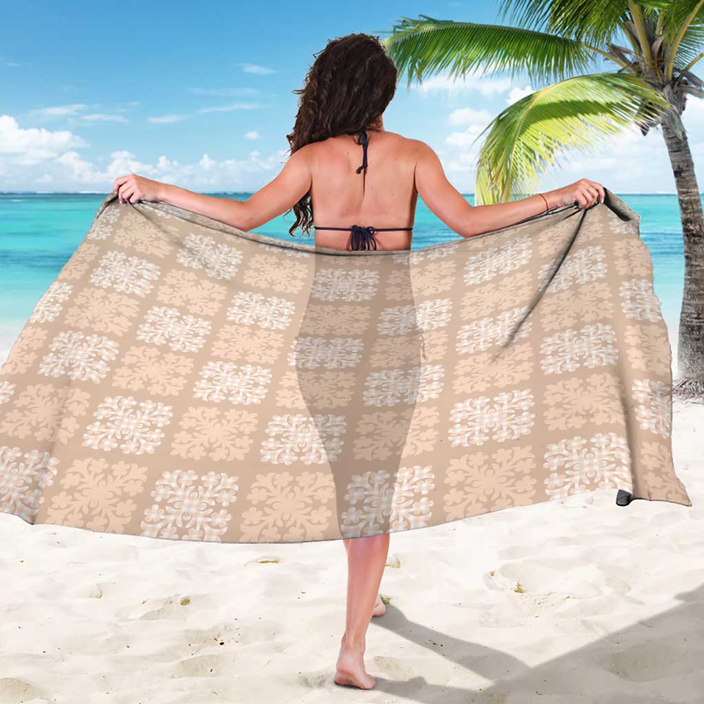 Beige Palaka Quilt Hawaii Sarong Traditional Hawaii-plaid Pattern LT14 - Polynesian Pride