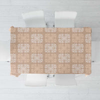 Beige Palaka Quilt Hawaii Tablecloth Traditional Hawaii-plaid Pattern LT14 Beige - Polynesian Pride