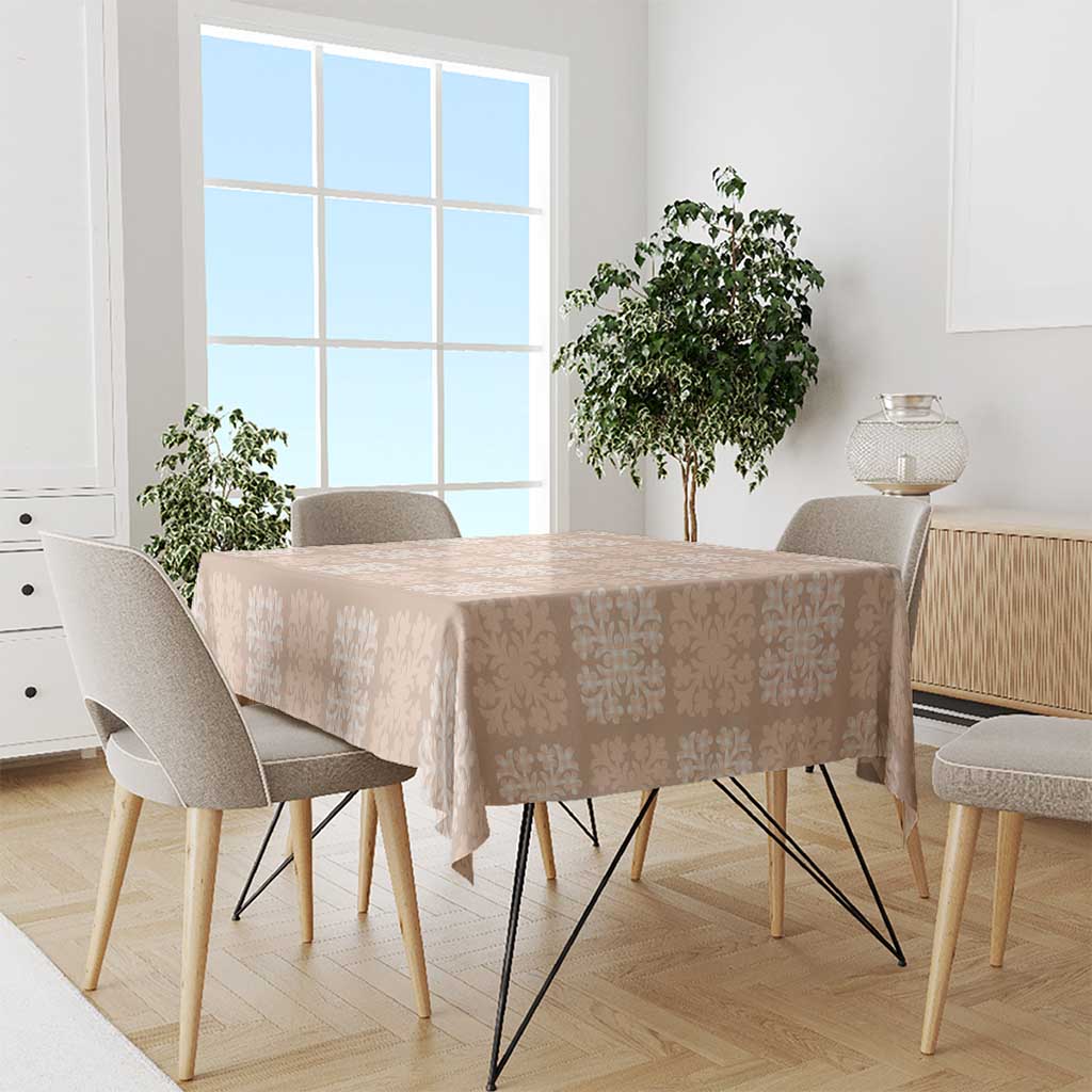 Beige Palaka Quilt Hawaii Tablecloth Traditional Hawaii-plaid Pattern LT14 - Polynesian Pride