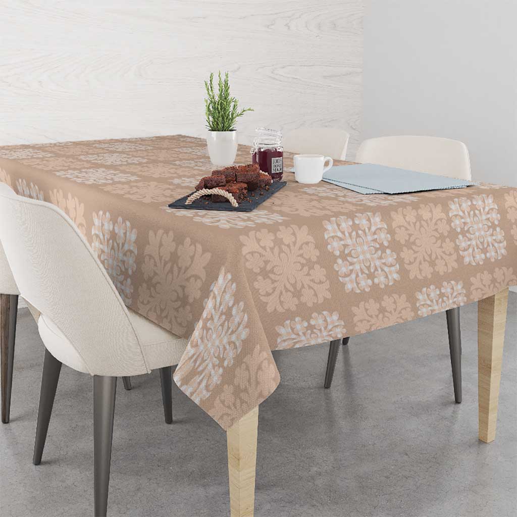 Beige Palaka Quilt Hawaii Tablecloth Traditional Hawaii-plaid Pattern LT14 - Polynesian Pride
