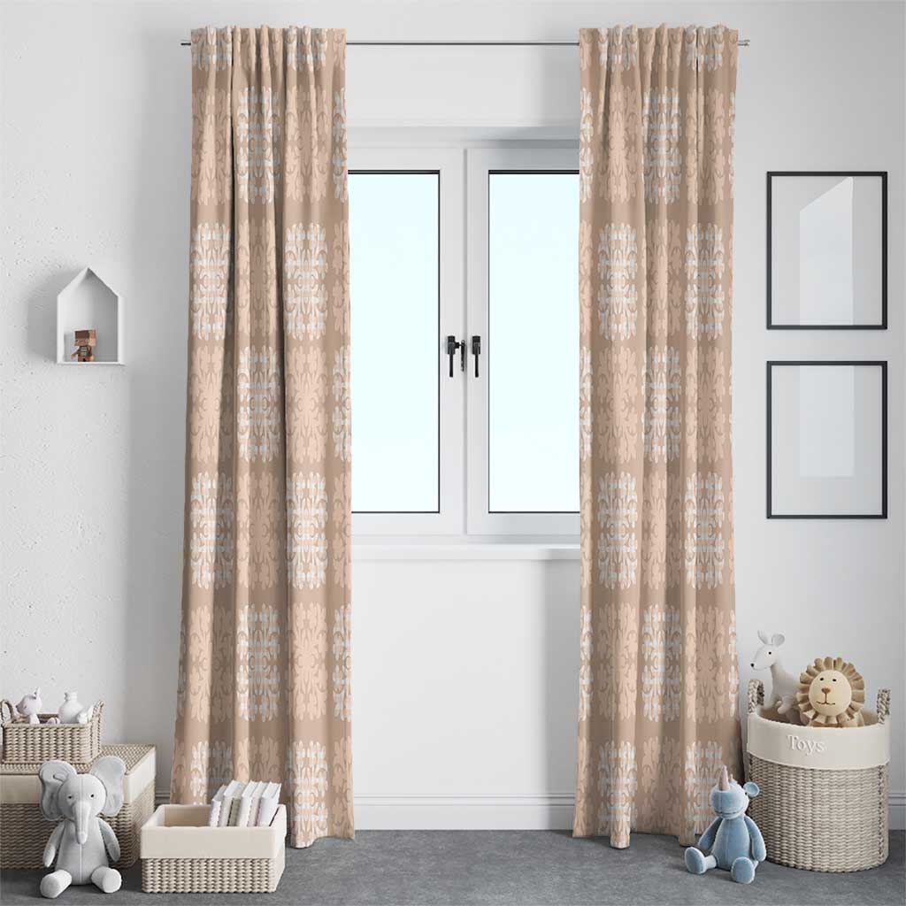 Beige Palaka Quilt Hawaii Window Curtain Traditional Hawaii-plaid Pattern LT14 - Polynesian Pride
