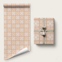 Beige Palaka Quilt Hawaii Wrapping Paper Traditional Hawaii-plaid Pattern LT14 58" × 23" Beige - Polynesian Pride