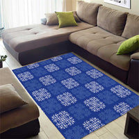 Royal Blue Palaka Quilt Hawaii Area Rug Traditional Hawaii-plaid Pattern LT14 - Polynesian Pride