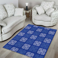 Royal Blue Palaka Quilt Hawaii Area Rug Traditional Hawaii-plaid Pattern LT14 - Polynesian Pride