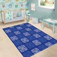 Royal Blue Palaka Quilt Hawaii Area Rug Traditional Hawaii-plaid Pattern LT14 - Polynesian Pride