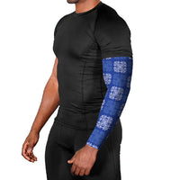 Royal Blue Palaka Quilt Hawaii Arm Sleeves Traditional Hawaii-plaid Pattern LT14 - Polynesian Pride