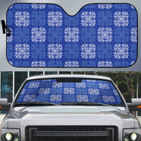 Royal Blue Palaka Quilt Hawaii Auto Sun Shade Traditional Hawaii-plaid Pattern LT14 Royal Blue - Polynesian Pride