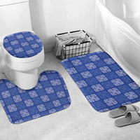 Royal Blue Palaka Quilt Hawaii Bathroom Set Traditional Hawaii-plaid Pattern LT14 Mat Set Only (3 pcs) One Size Royal Blue - Polynesian Pride