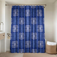 Royal Blue Palaka Quilt Hawaii Bathroom Set Traditional Hawaii-plaid Pattern LT14 Shower Curtain Only Royal Blue - Polynesian Pride