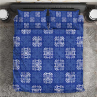 Royal Blue Palaka Quilt Hawaii Bedding Set Traditional Hawaii-plaid Pattern LT14 Royal Blue - Polynesian Pride