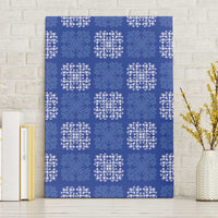 Royal Blue Palaka Quilt Hawaii Canvas Wall Art Traditional Hawaii-plaid Pattern LT14 Without Frame Royal Blue - Polynesian Pride