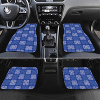 Royal Blue Palaka Quilt Hawaii Car Mats Traditional Hawaii-plaid Pattern LT14 Set 4pcs Royal Blue - Polynesian Pride