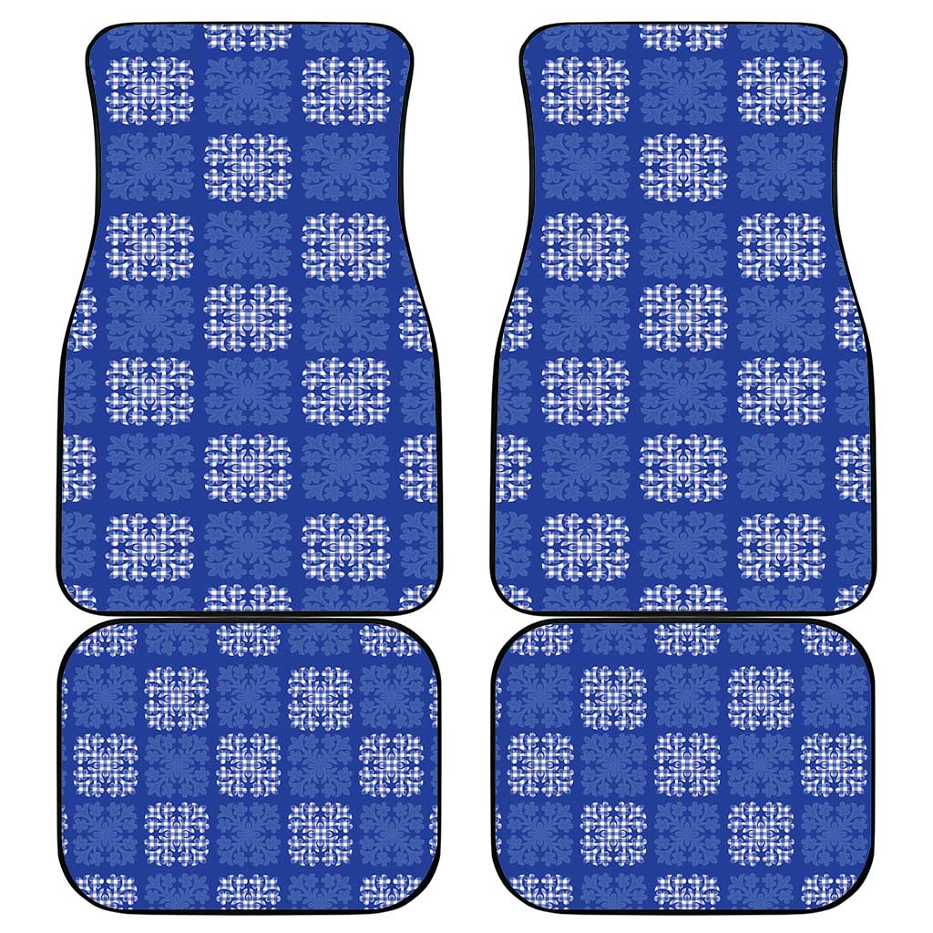 Royal Blue Palaka Quilt Hawaii Car Mats Traditional Hawaii-plaid Pattern LT14 - Polynesian Pride
