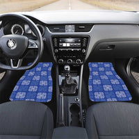 Royal Blue Palaka Quilt Hawaii Car Mats Traditional Hawaii-plaid Pattern LT14 Set 2pcs - Front Royal Blue - Polynesian Pride