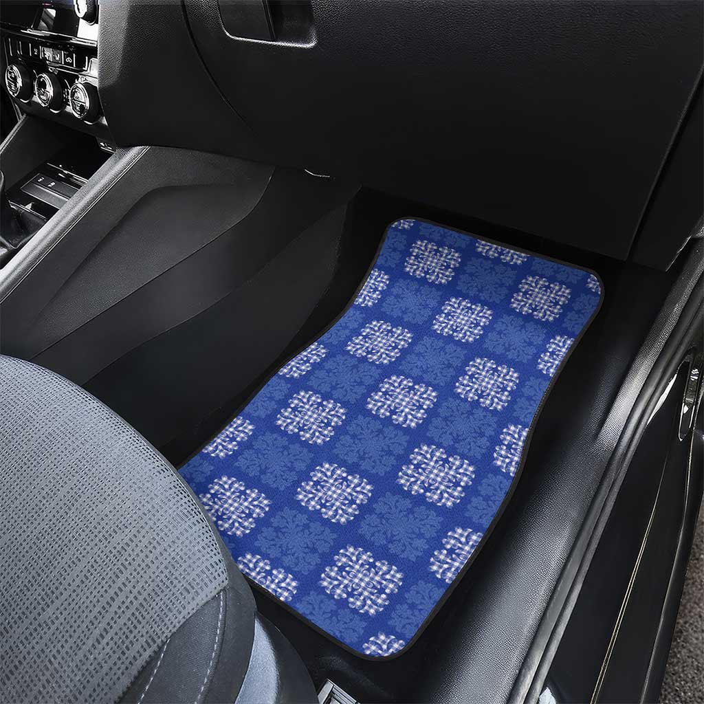 Royal Blue Palaka Quilt Hawaii Car Mats Traditional Hawaii-plaid Pattern LT14 - Polynesian Pride