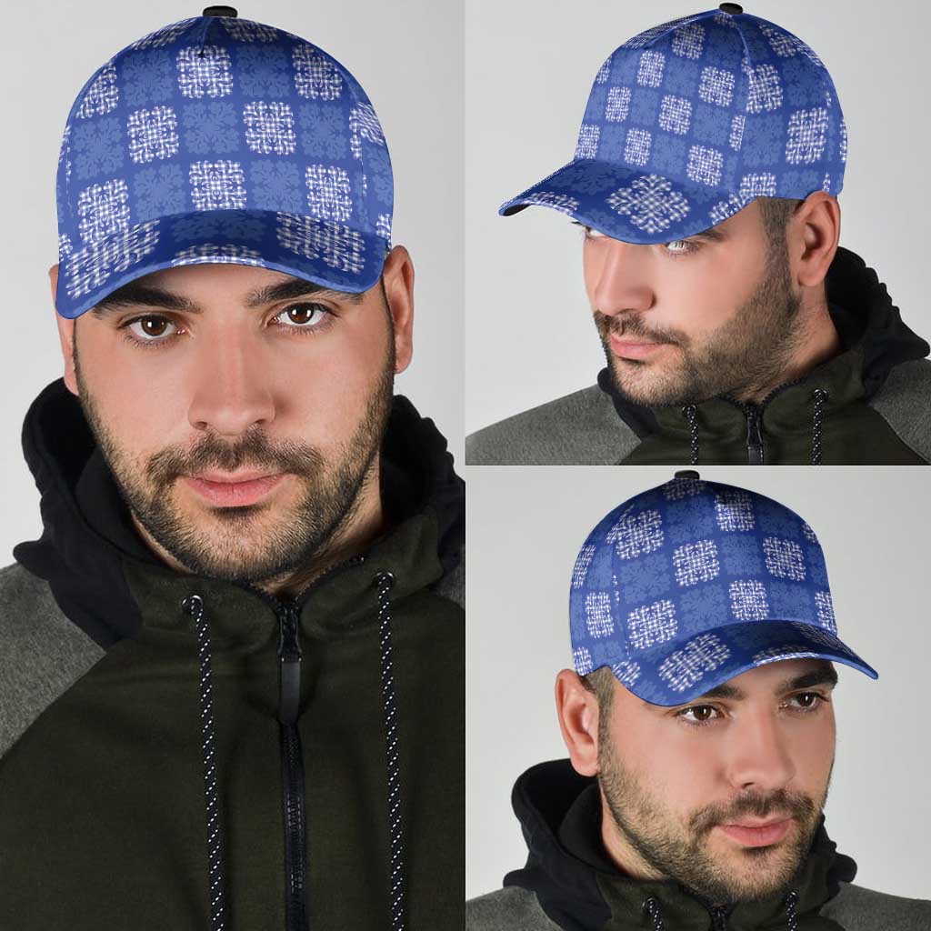 Royal Blue Palaka Quilt Hawaii Classic Cap Traditional Hawaii-plaid Pattern LT14 - Polynesian Pride