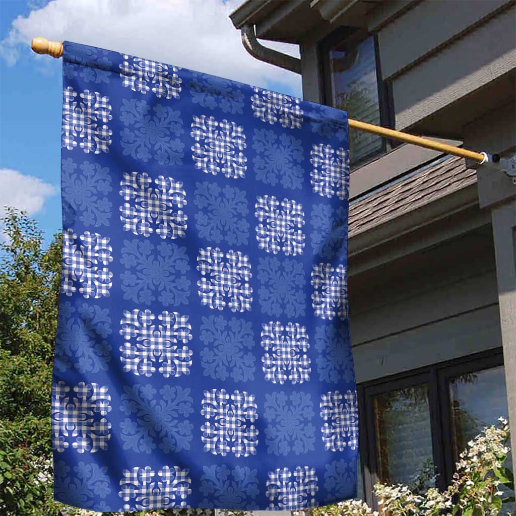 Royal Blue Palaka Quilt Hawaii Garden Flag Traditional Hawaii-plaid Pattern LT14 - Polynesian Pride