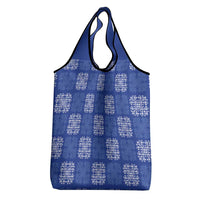 Royal Blue Palaka Quilt Hawaii Grocery Bag Traditional Hawaii-plaid Pattern LT14 - Polynesian Pride