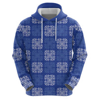 Royal Blue Palaka Quilt Hawaii Hoodie Traditional Hawaii-plaid Pattern LT14 - Polynesian Pride