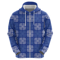 Royal Blue Palaka Quilt Hawaii Hoodie Traditional Hawaii-plaid Pattern LT14 - Polynesian Pride