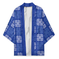 Royal Blue Palaka Quilt Hawaii Kimono Traditional Hawaii-plaid Pattern LT14 Unisex Royal Blue - Polynesian Pride