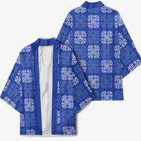 Royal Blue Palaka Quilt Hawaii Kimono Traditional Hawaii-plaid Pattern LT14 - Polynesian Pride