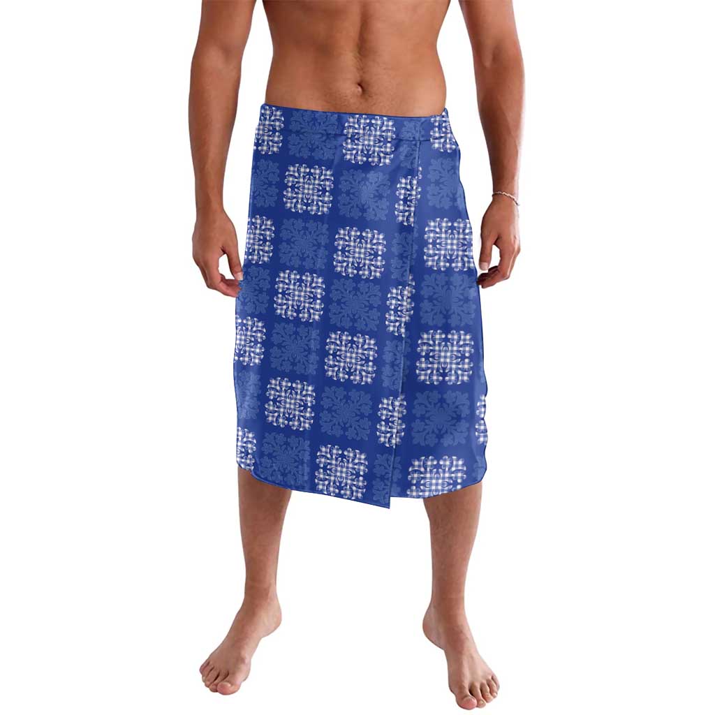 Royal Blue Palaka Quilt Hawaii Lavalava Traditional Hawaii-plaid Pattern LT14 Royal Blue - Polynesian Pride