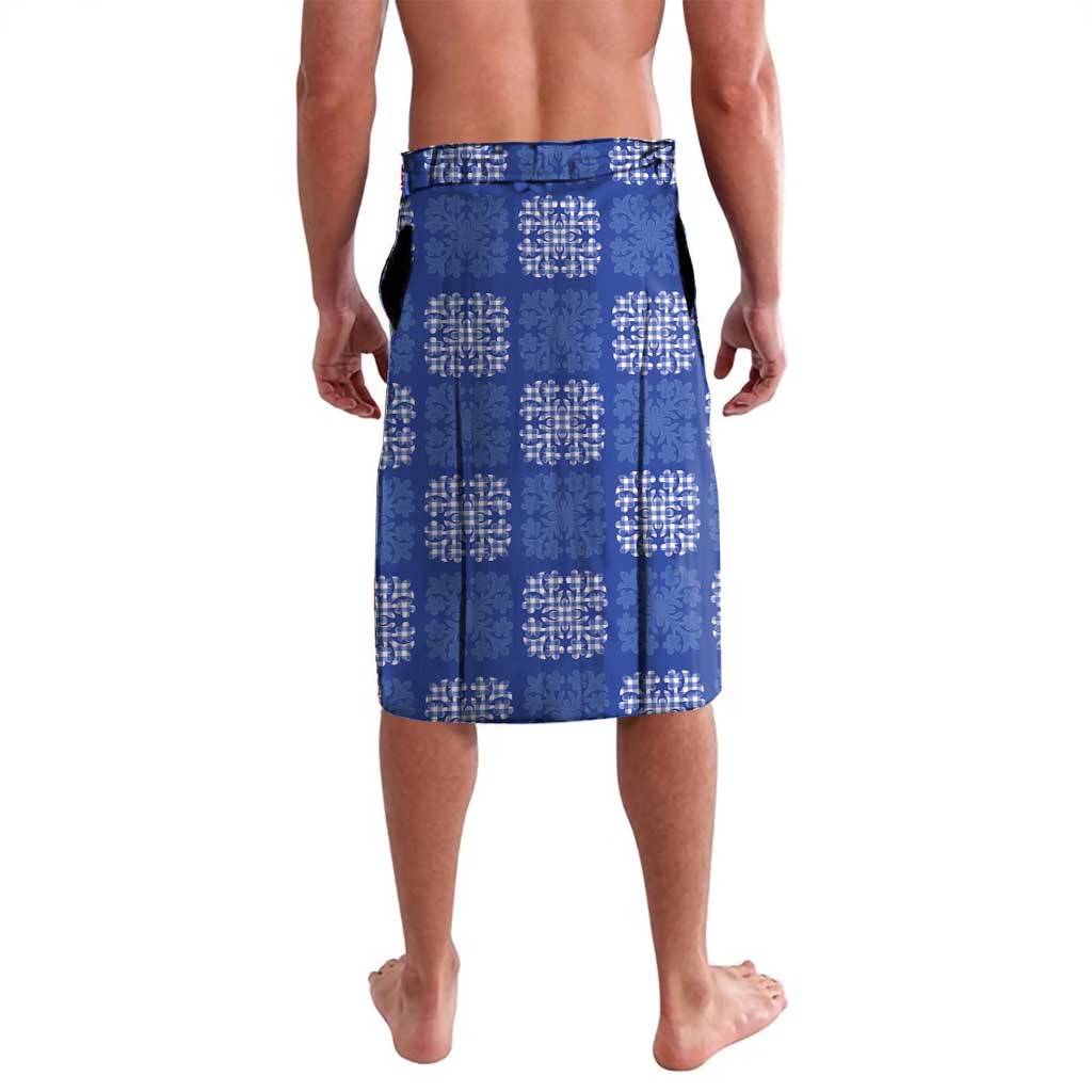 Royal Blue Palaka Quilt Hawaii Lavalava Traditional Hawaii-plaid Pattern LT14 - Polynesian Pride