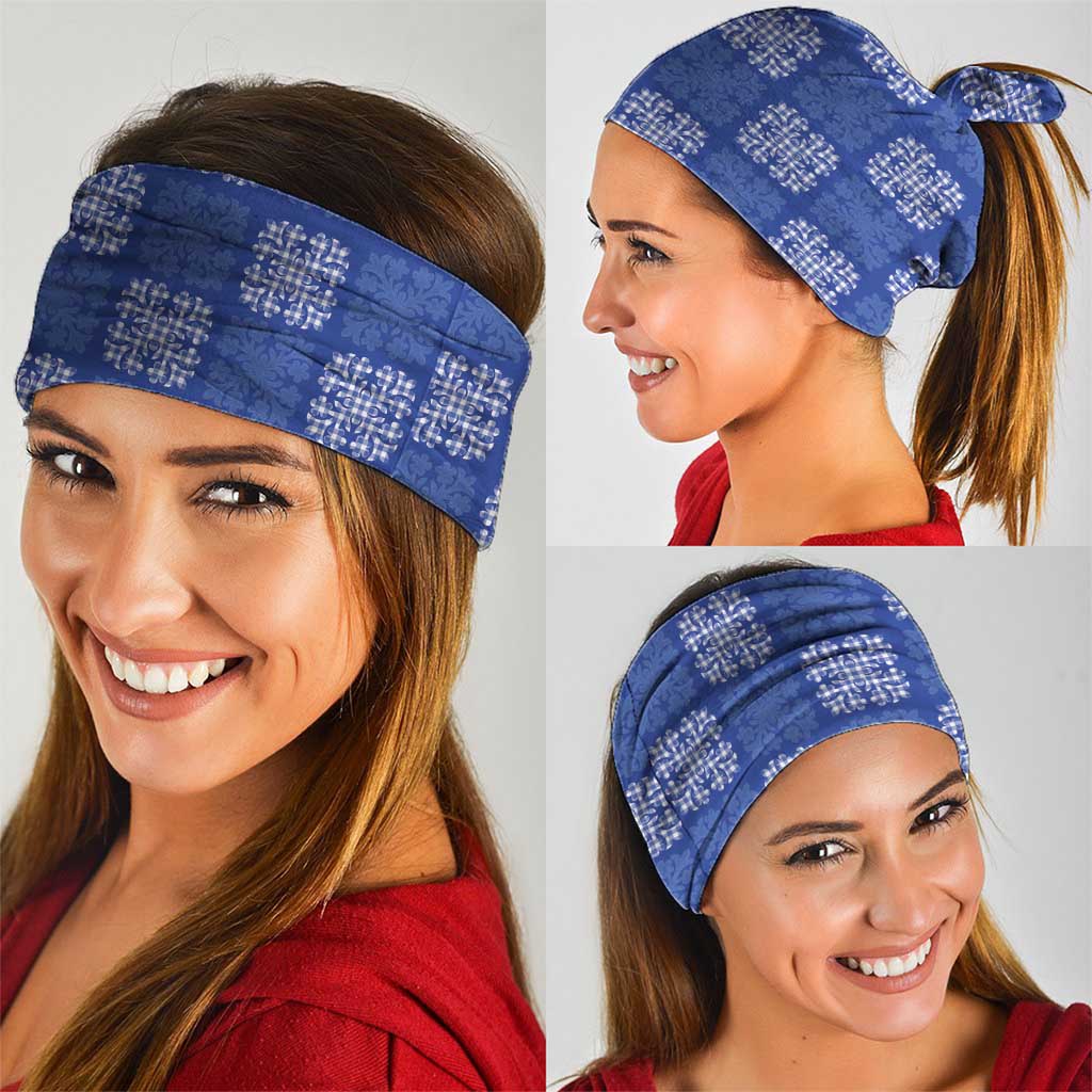 Royal Blue Palaka Quilt Hawaii Neck Gaiter Traditional Hawaii-plaid Pattern LT14 - Polynesian Pride