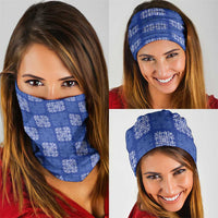 Royal Blue Palaka Quilt Hawaii Neck Gaiter Traditional Hawaii-plaid Pattern LT14 - Polynesian Pride