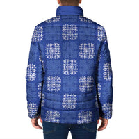 Royal Blue Palaka Quilt Hawaii Padded Jacket Traditional Hawaii-plaid Pattern LT14 - Polynesian Pride