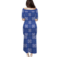Royal Blue Palaka Quilt Hawaii Puletasi Traditional Hawaii-plaid Pattern LT14 - Polynesian Pride