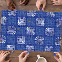 Royal Blue Palaka Quilt Hawaii Puzzle Traditional Hawaii-plaid Pattern LT14 - Polynesian Pride
