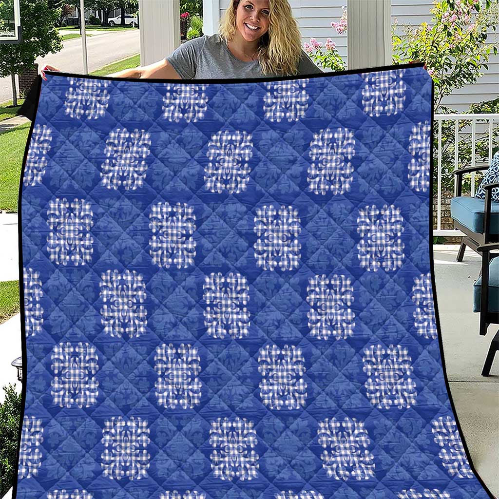 Royal Blue Palaka Quilt Hawaii Quilt Traditional Hawaii-plaid Pattern LT14 Royal Blue - Polynesian Pride