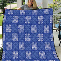 Royal Blue Palaka Quilt Hawaii Quilt Traditional Hawaii-plaid Pattern LT14 Royal Blue - Polynesian Pride