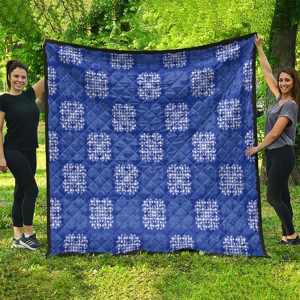 Royal Blue Palaka Quilt Hawaii Quilt Traditional Hawaii-plaid Pattern LT14 - Polynesian Pride