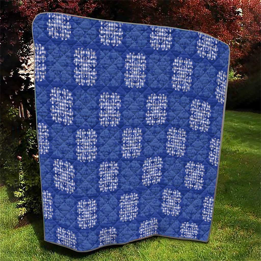Royal Blue Palaka Quilt Hawaii Quilt Traditional Hawaii-plaid Pattern LT14 - Polynesian Pride