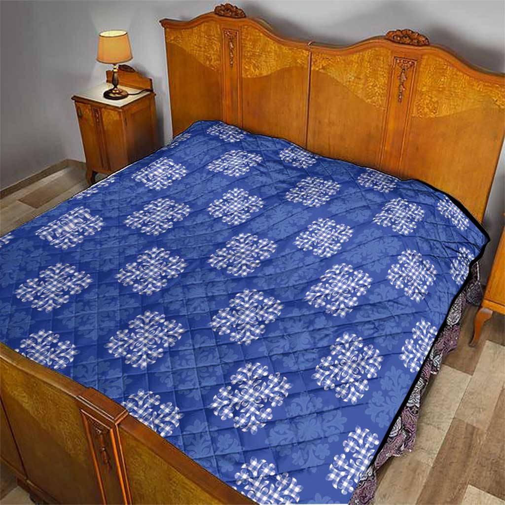 Royal Blue Palaka Quilt Hawaii Quilt Traditional Hawaii-plaid Pattern LT14 - Polynesian Pride