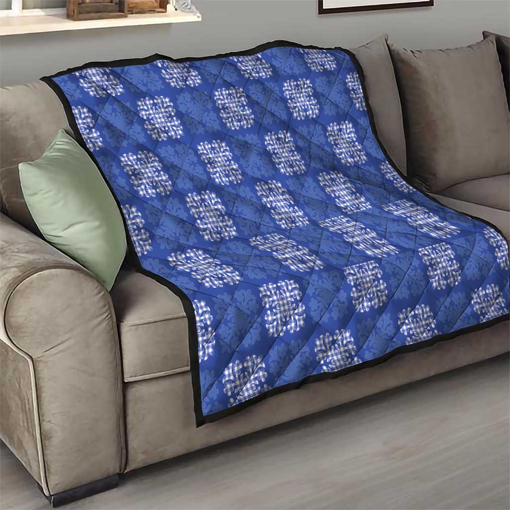 Royal Blue Palaka Quilt Hawaii Quilt Traditional Hawaii-plaid Pattern LT14 - Polynesian Pride