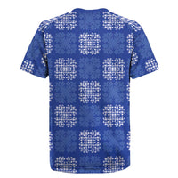 Royal Blue Palaka Quilt Hawaii Rugby Jersey Traditional Hawaii-plaid Pattern LT14 - Polynesian Pride