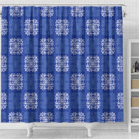 Royal Blue Palaka Quilt Hawaii Shower Curtain Traditional Hawaii-plaid Pattern LT14 - Polynesian Pride
