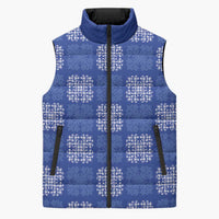 Royal Blue Palaka Quilt Hawaii Sleeveless Puffer Jacket Traditional Hawaii-plaid Pattern LT14 Unisex Royal Blue - Polynesian Pride