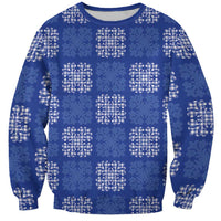 Royal Blue Palaka Quilt Hawaii Sweatshirt Traditional Hawaii-plaid Pattern LT14 Unisex Royal Blue - Polynesian Pride