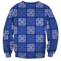 Royal Blue Palaka Quilt Hawaii Sweatshirt Traditional Hawaii-plaid Pattern LT14 - Polynesian Pride
